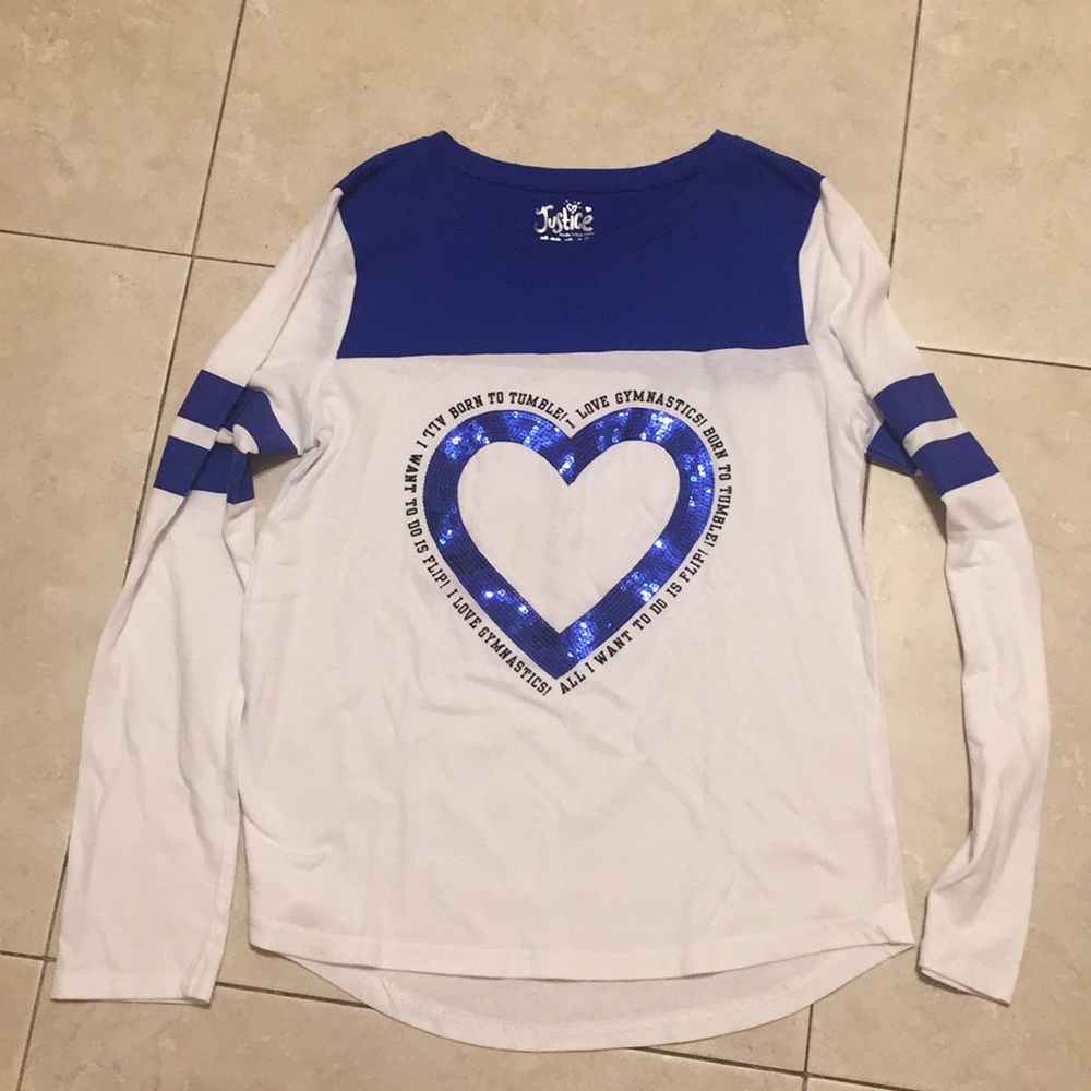 Blue and white shirt